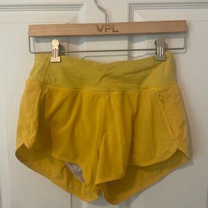Outdoor Voices Women's Yellow Athletic Shorts